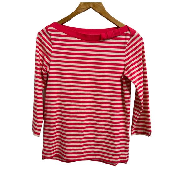 Kate Spade New york Devon striped top pink white size Small - Picture 1 of 6